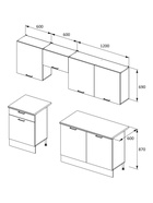 Кухонный гарнитур «Паола», 2400 мм, цвет белый/белый - Фото 8