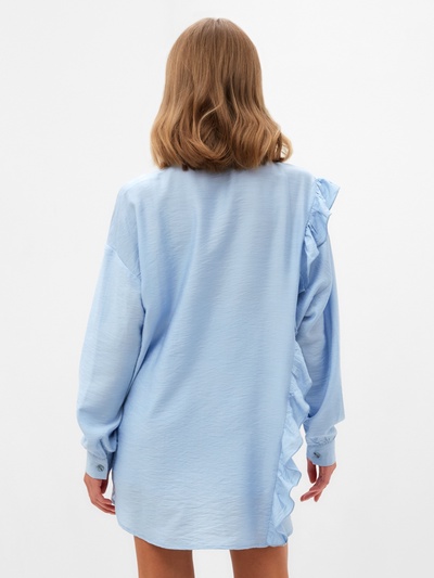Костюм женский (блузка, шорты) MINAKU: Casual Collection, голубой, размер 46