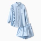 Костюм женский (блузка, шорты) MINAKU: Casual Collection цвет голубой , р-р 46 - Фото 8