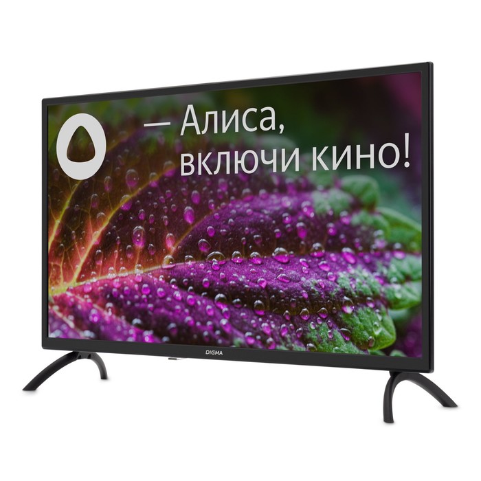 Телевизор Digma DM-LED32SBB31, 32",1366x768, DVB-C/T2/S/S2, HDMI 3, USB 2, SmartTV, черный