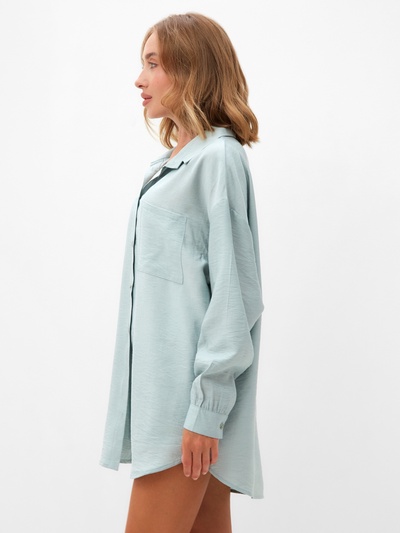 Костюм женский (блузка, шорты) MINAKU: Casual Collection, зелёный, размер 46