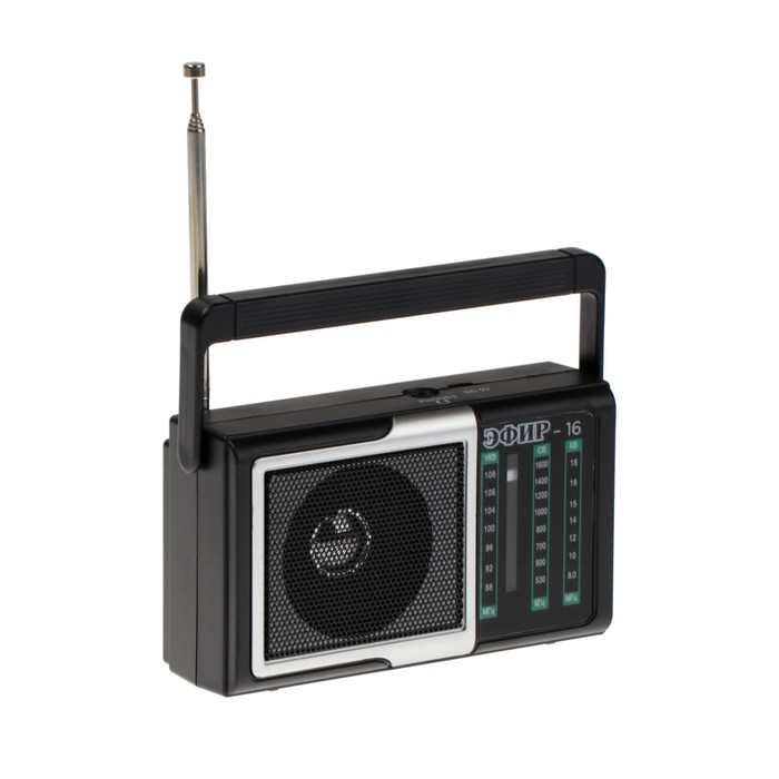 Радиоприёмник "Эфир 16", УКВ 64-108 МГц, 500 мАч, чёрный