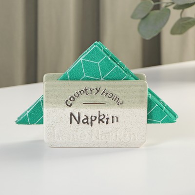 Салфетница «Домик в деревне», 11.7×4×8 см, керамика