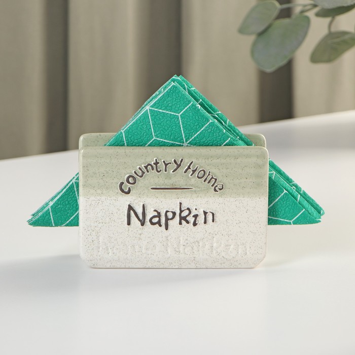 Салфетница «Домик в деревне», 11.7×4×8 см, керамика - Фото 1