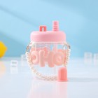 Бутылка для воды стеклянная «Бьюти», 400 мл, 8×14,5 см, цвет розовый - Фото 4