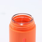 Бутылка для воды стеклянная «Успех», 500 мл, 7,2×21 см, цвет оранжевый - фото 4388642