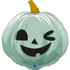 Шар фольгированный 22" «Тыква на Хэллоуин», фигура, цвет зелёный - фото 319767459