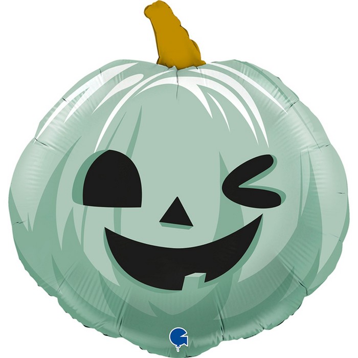 Шар фольгированный 22" «Тыква на Хэллоуин», фигура, цвет зелёный - Фото 1