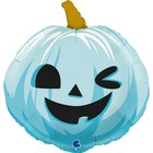 Шар фольгированный 22" «Тыква на Хэллоуин», фигура, цвет голубой - фото 282225895