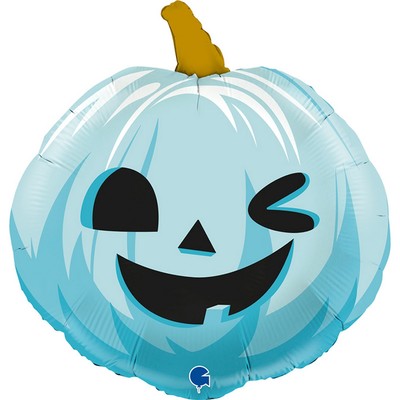 Шар фольгированный 22" «Тыква на Хэллоуин», фигура, цвет голубой