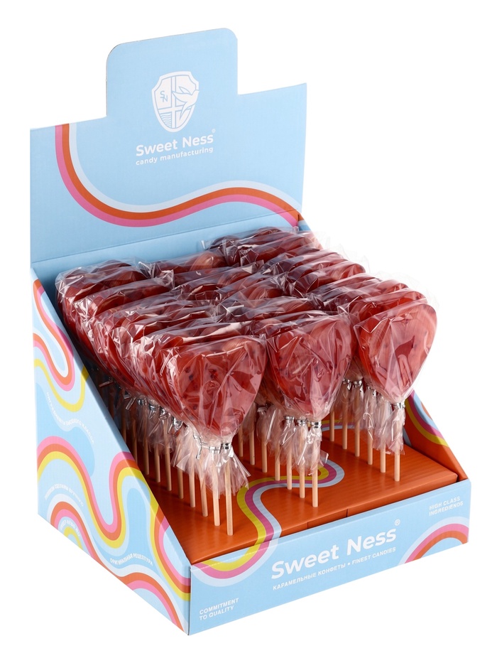 Карамель леденцовая "Сердце SUPER FOOD" на палочке, 30 г - Фото 1