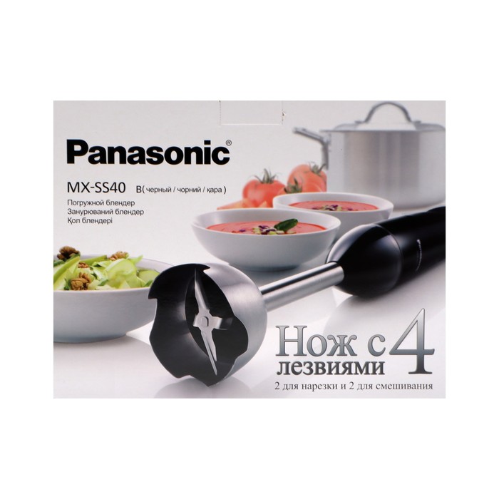 Блендер Panasonic MX-SS40BTQ, погружной, 600 Вт, 5 скоростей, чёрный - фото 51341858