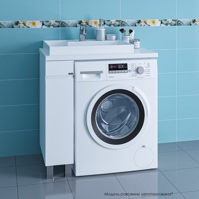 Тумба напольная «СаНта», под раковину «СаНта. Марс 19», над стиральной машиной, цвет белый