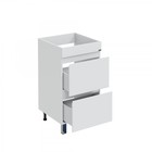 Тумба напольная «СаНта», под раковину СаНта «Марс 59», 2 ящика, цвет белый - Фото 3