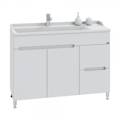 Тумба напольная «СаНта. Лондон 120», с раковиной «Сириус 120», 2 ящика, цвет белый