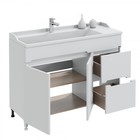 Тумба напольная «СаНта. Лондон 120», с раковиной «Сириус 120», 2 ящика, цвет белый 10014171