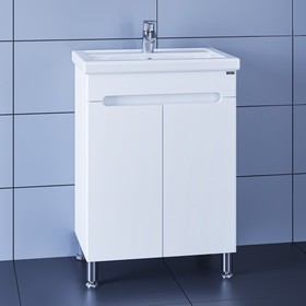 Тумба напольная «СаНта. Лондон 60», с раковиной «Фостер 60», цвет белый