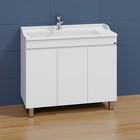 Тумба напольная «СаНта. Марс 100», с раковиной «Сириус 100», 3 дверки, цвет белый  (артикул 10014175)  большой выбор товаров оптом и в розницу по низким ценам с доставкой