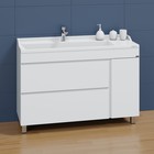 Тумба напольная «СаНта. Марс 120», с раковиной SIRIUS 120, 2 ящика, 1 дверь, цвет белый 10014176