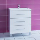 Тумба напольная «СаНта. Омега 70», с раковиной «Фостер 70», цвет белый 10014182