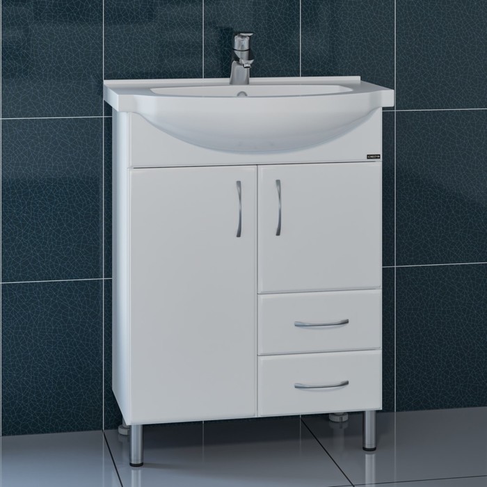 Тумба напольная «СаНта. Элеганс 65», с раковиной «Элеганс 65», цвет белый