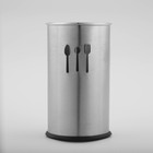 Подставка для столовых приборов Доляна «Индия», 10.5×18 см, нержавеющая сталь - Фото 2