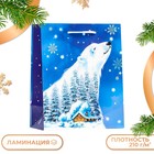 Пакет подарочный новогодний ламинированный «Зимний лес », 18×22.3×10 см - Фото 1
