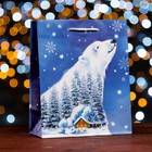 Пакет подарочный новогодний ламинированный «Зимний лес », 18×22.3×10 см - Фото 3