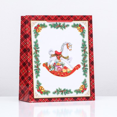 Пакет подарочный новогодний ламинированный «Сладкого праздника », 26×32×12 см