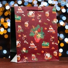 Пакет подарочный новогодний ламинированный «В ожидании чуда », 26×32×12 см - Фото 2