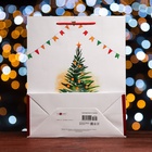 Пакет подарочный новогодний ламинированный «Пингвинёнок », 26×32×12 см - Фото 3