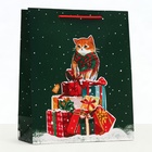 Пакет подарочный новогодний ламинированный «Салют », 26×32×12 см - Фото 3