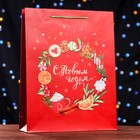 Пакет подарочный "С Новым годом",  33 х 42,5 х 10 см - фото 22624843