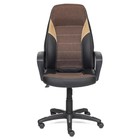Кресло руководителя INTER экокожа/ткань, черный/коричневый/бронзовый, 36-6/3М7-147/21 - фото 110258598