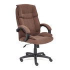Кресло руководителя OREON флок, коричневый, 6 - фото 110258619
