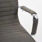 Кресло офисное для руководителя URBAN, с подлокотниками, на колёсиках, флок, цвет серый 29 - Фото 4