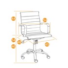 Кресло офисное для руководителя URBAN-LOW 36-6, 540×460×900(980) мм, экокожа, цвет чёрный - Фото 7