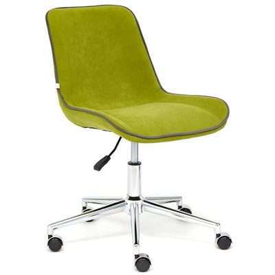 Кресло офисное для руководителя STYLE, без подлокотников, на колёсиках, флок, олива, 23