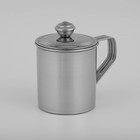 Кружка из нержавеющей стали Доляна «Индия», 250 мл, 9,5×6,8×9 см, с крышкой - Фото 2