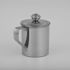 Кружка из нержавеющей стали Доляна «Индия», 250 мл, 9,5×6,8×9 см, с крышкой - Фото 6