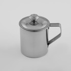 Кружка из нержавеющей стали Доляна «Индия», 250 мл, 9,5×6,8×9 см, с крышкой - Фото 3