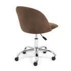 Кресло офисное для работы MELODY, на колёсиках, флок, цвет коричневый 6 - Фото 3