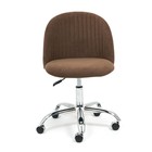 Кресло офисное для работы MELODY, на колёсиках, флок, цвет коричневый 6 - Фото 4