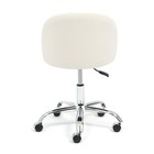 Кресло офисное для работы MELODY, на колёсиках, флок, цвет молочный 4 - Фото 4