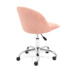 Кресло офисное для работы MELODY, на колёсиках, флок, розовое 137 - Фото 3