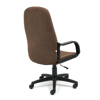 Кресло офисное для работы LEADER 6, 620×450×1190 мм, флок, цвет коричневый