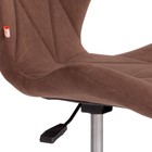 Кресло офисное оператора SELFI, на колёсиках, флок, цвет коричневый 6 9868767 Кресло офисное оператора SELFI, на колёсиках, флок, цвет коричневый 6 9868767