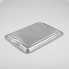 Поднос из нержавеющей стали Доляна «Индия», 30×40 см, цвет серебряный - фото 25838262