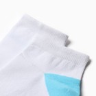 Носки женские укороченные, цвет белый/бирюзовый, размер 25-27 (38-42) - Фото 2