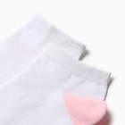 Носки женские укороченные, цвет белый/розовый, размер 25-27 (38-42) - Фото 2